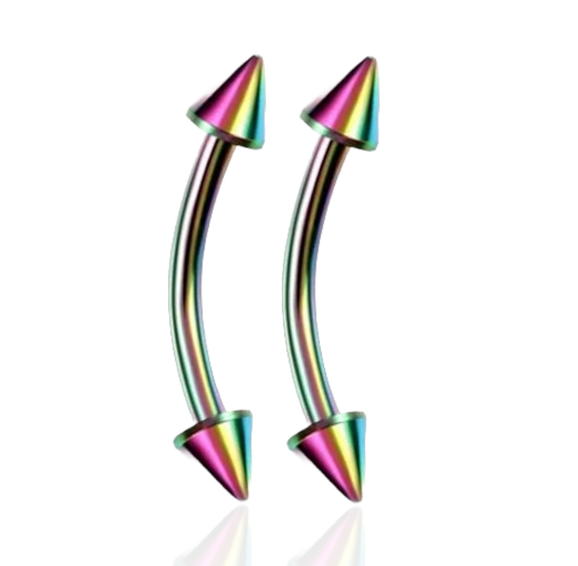 Пирсинг в бровь / для брови, микробанан, фиолетовый, 8мм, 2 штуки